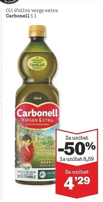 Sorli 2a unitat -50% oli d'oliva verge extra carbonell oferta