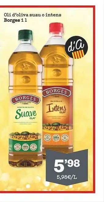 Sorli Oli d'oliva suau o intens borges oferta