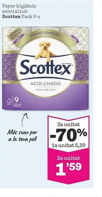 Sorli 2a unitat -70% paper higiènic encoixinat scottex oferta