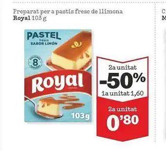 Sorli 2a unitat -50% preparat a pastís fresc de llimona royal oferta
