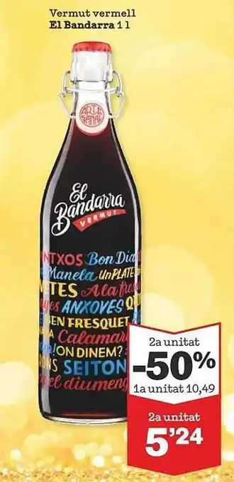 Sorli 2a unitat -50% vermut vermell el bandarra oferta