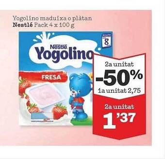 Sorli 2a unitat -50% yogolino maduixa o plàtan nestlé oferta