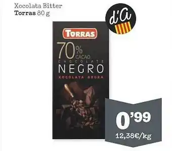 Sorli Xocolata bitter torras oferta