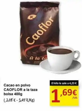 SPAR Cacao en polvo caoflor a la taza bolsa oferta
