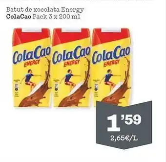 Sorli Batut de xocolata energy colacao pack oferta