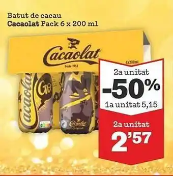 Sorli 2a unitat -50% batut de cacau cacaolat oferta