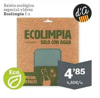 Sorli Baieta ecològica especial vidres ecolimpia oferta