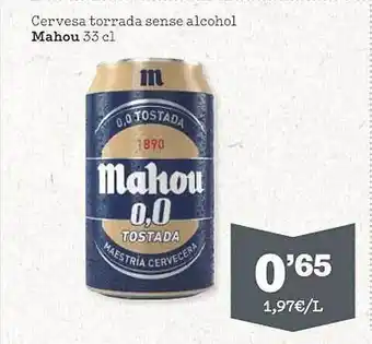 Sorli Cervesa torrada sense alcool mahou oferta