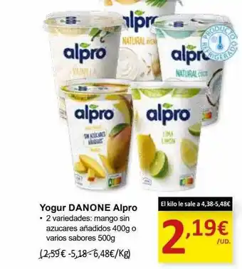 SPAR Yogur danone alpro oferta