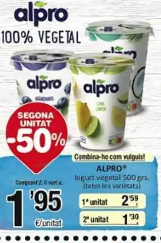 SPAR Fragadis Alpro iogurt vegetal 500 grs oferta