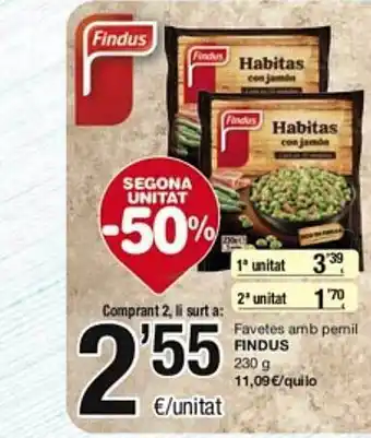 SPAR Fragadis Favetes amb pernil findus oferta