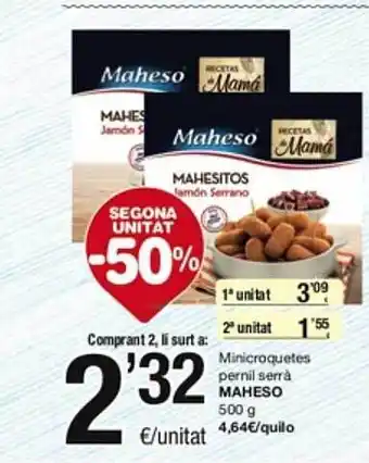 SPAR Fragadis Minicroquetes pernil serrà maheso oferta