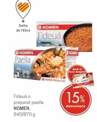 Valvi Supermercats Fideuà Preparat Paella Nomen oferta