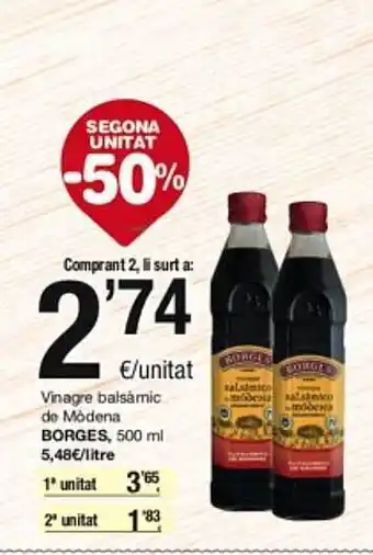 SPAR Fragadis Vinagre balsámic de mòdena borges oferta