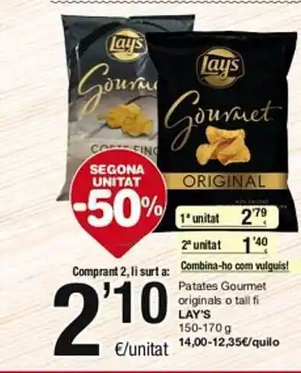 SPAR Fragadis Patates gourmet originals o tall fi lay's oferta