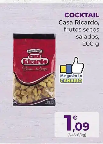 SPAR Gran Canaria Cocktail casa ricardo oferta