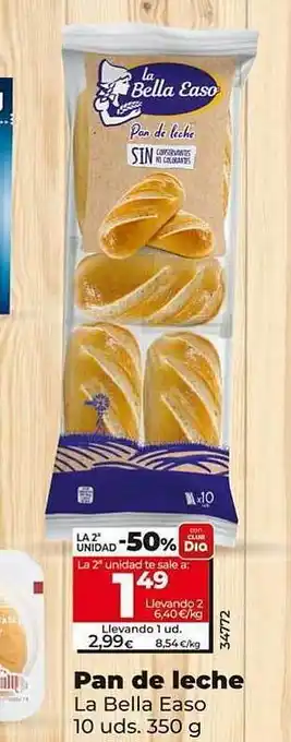 Dia 2a unidad -50% pan de lehce la bella easo oferta