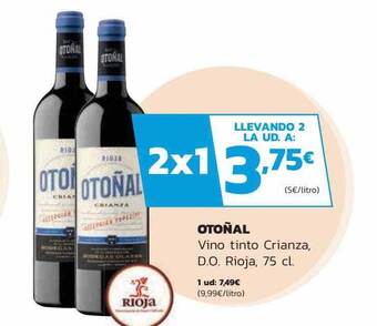 Supermercados Lupa Otoñal vino tinto crianza, d.o. rioja oferta