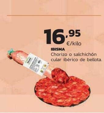 Supermercados Lupa Ibisma chorizo o salchichón cular ibérico de bellota oferta