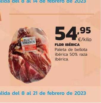 Supermercados Lupa Flor ibérica paleta de bellota ibérica 50% raza ibérica. oferta