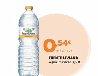 Supermercados Lupa Fuente liviana agua mineral oferta