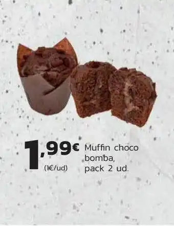 Supermercados Lupa Muffin choco bomba pack 2 oferta