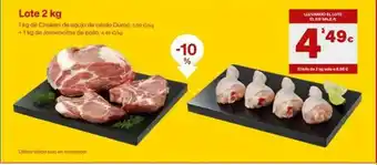 AhorraMas Lote chuleta de aguja de cerdo duroc o jamoncitos de pollo oferta