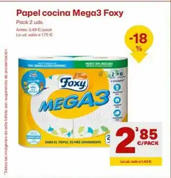 Papel cocina mega3 foxy