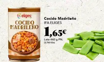 Gadis Cocido madrileño ifa eliges oferta