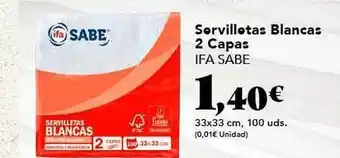 Gadis Servilletas blancas capas ifa sabe oferta