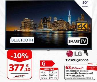 Alcampo Lg smart tv oferta