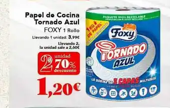 Gadis Papel de cocina tornado azul foxy rollo oferta