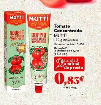 Gadis Tomate concentrado mutti oferta