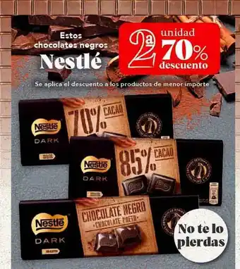 Gadis Estos chocolates negros nestlé oferta