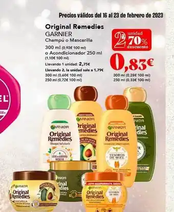 Gadis Original remedies garnier oferta