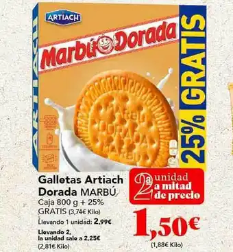 Gadis Galletas artiach dorada marbú oferta