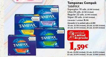 Gadis Tampones compak tampax oferta