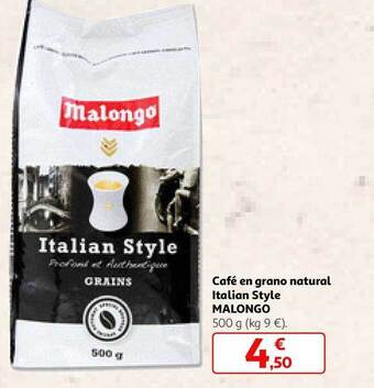 Alcampo Café en grano natural italian style malongo oferta