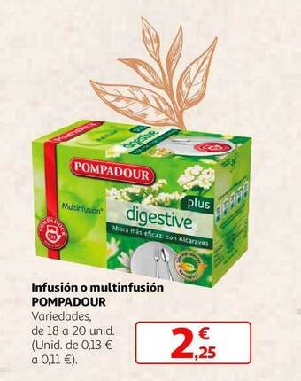 Alcampo Infusión o multinfusión pompadour oferta