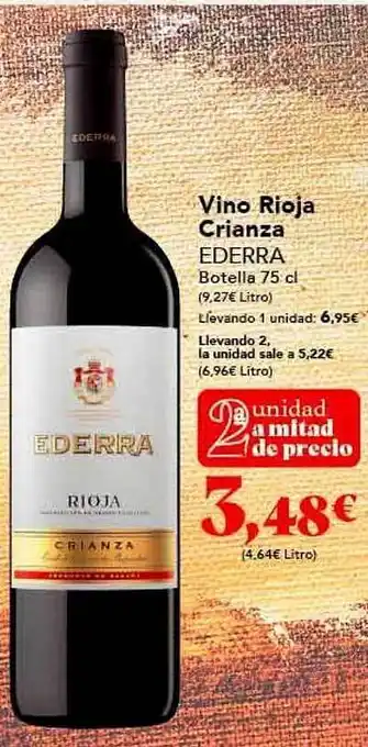 Gadis Vino jioja crianza ederra oferta