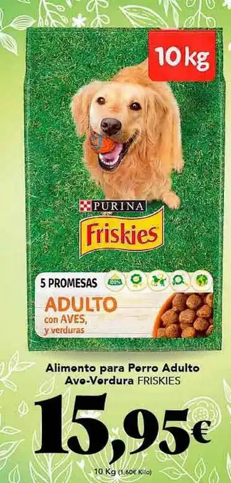 Gadis Alimento para perro adulto ave-verdura friskies oferta
