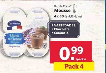 Lidl Mousse duc de coeur oferta