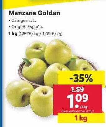 Lidl Manzana golden oferta