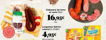 Gadis Cabecero de lomo al vacío díaz, longaniza ibérica natural el rubio oferta