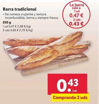Lidl Barra tradicional oferta