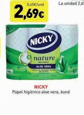 Hiperber Nicky papel higiénico oferta
