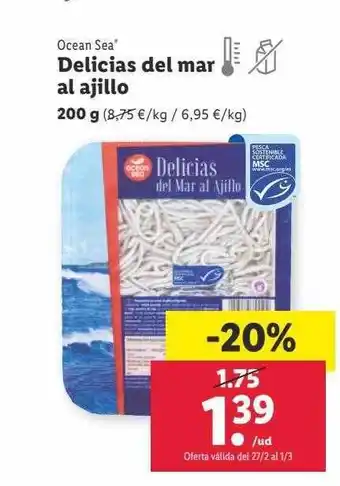 Lidl Delicias del mar al ajillo ocean sea oferta