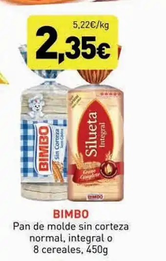 Hiperber Bimbo pan de molde sin corteza oferta