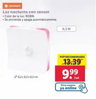 Lidl Luz nocturna con sensor ledvance oferta