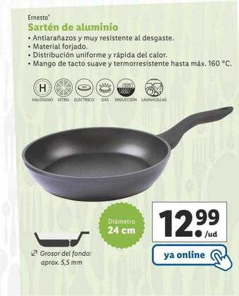 Lidl Sartén de aluminio ernesto oferta